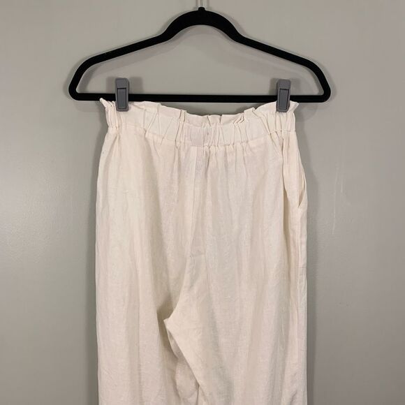 Sincerely Jules linen blend white elastic waist jogger pants size medium - Picture 8 of 12